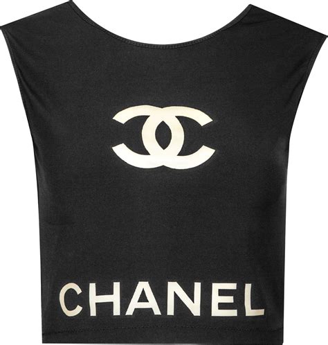 chanel logo shirt for sale|Chanel logo crop top.